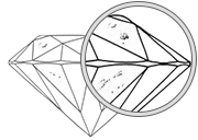 Jasnoća kamena dijamanta SI1 - SI2